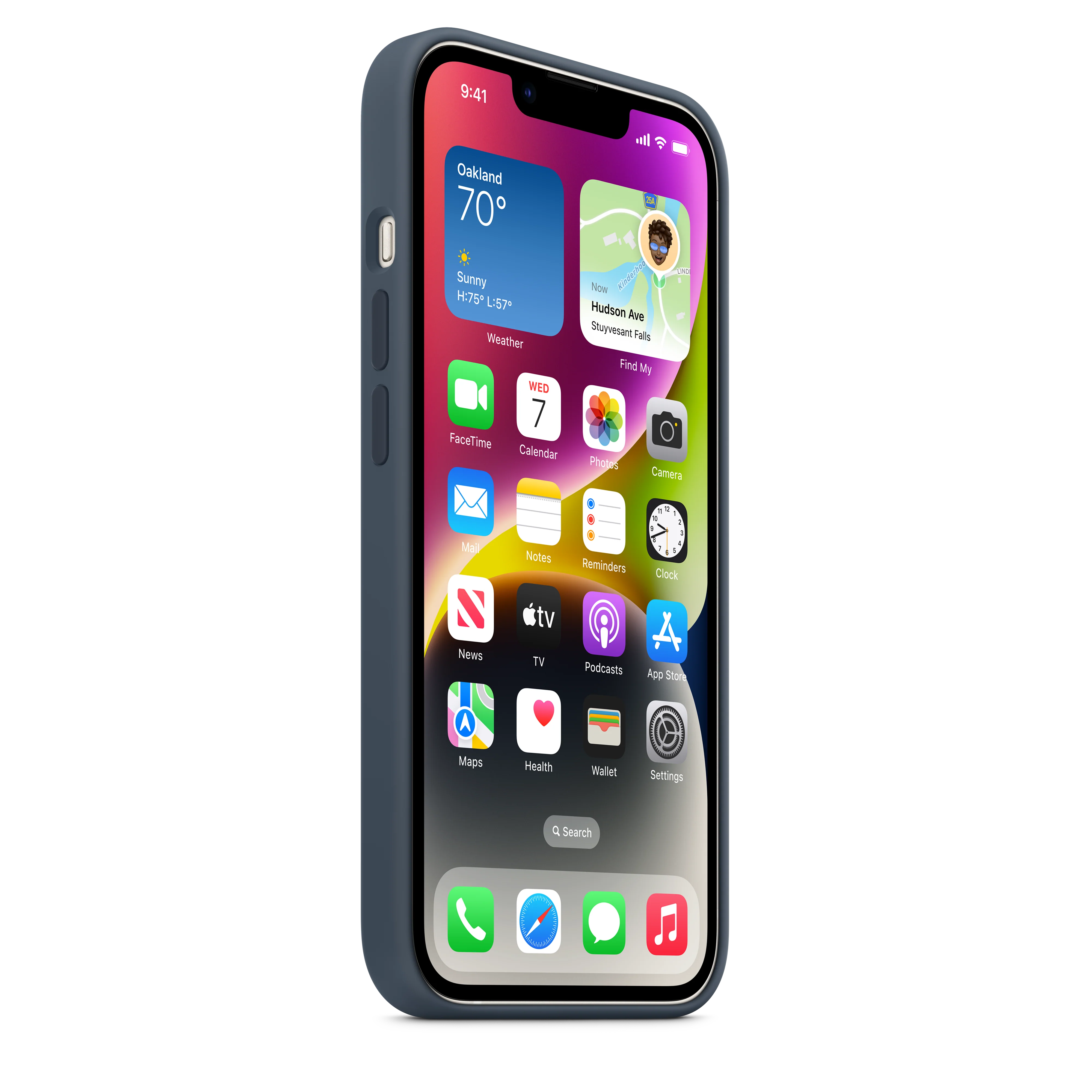 Funda de silicona con MagSafe para el iPhone 14 - Azul tempestad - Image 7