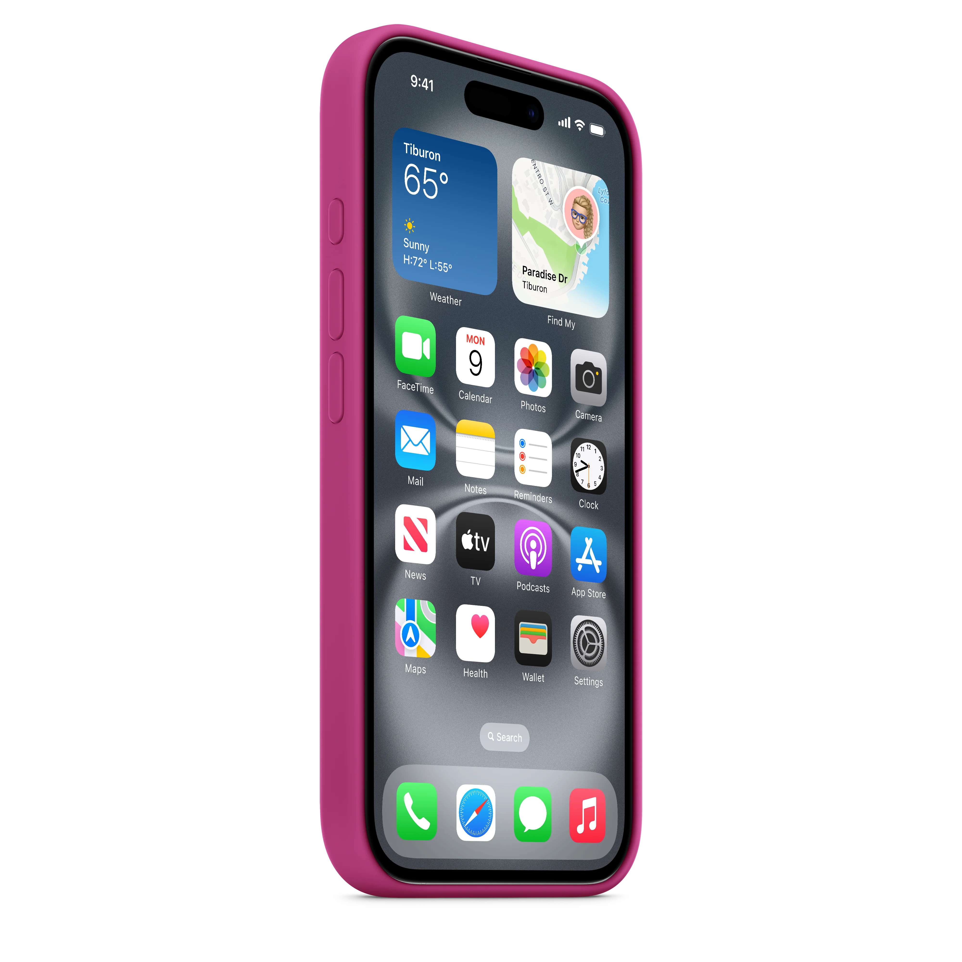 Funda de silicón con MagSafe para el iPhone 16 - Fucsia - Image 5