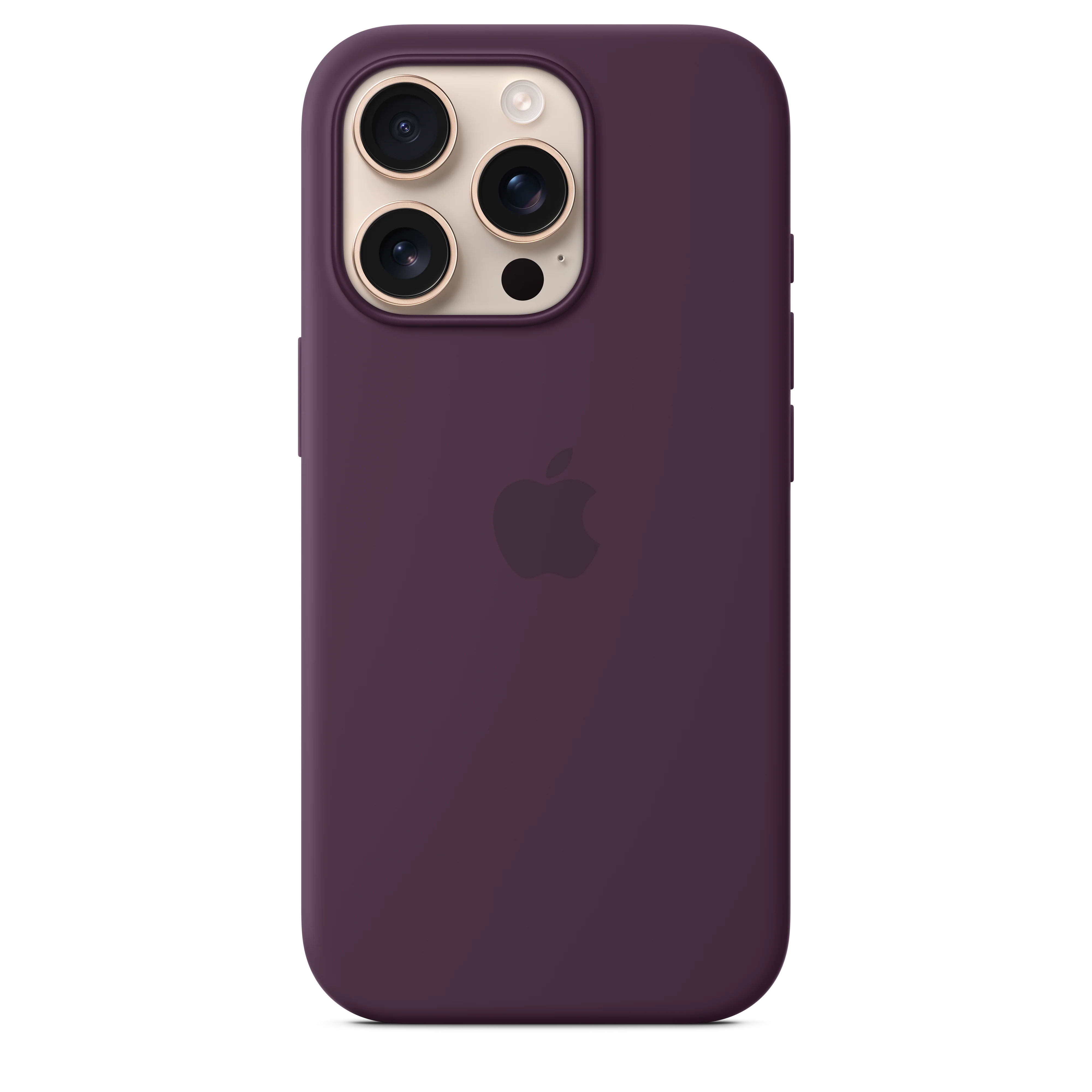 Funda de silicón con MagSafe para el iPhone 16 Pro - Color ciruela