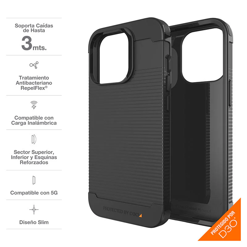 Case GEAR4 HAVANA Para iPhone 13 Pro Max  -  Negro - Image 3