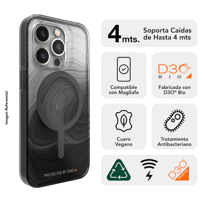 Case GEAR4 MILAN SNAP Para iPhone 14 Pro - Azul/Transparente - Image 2