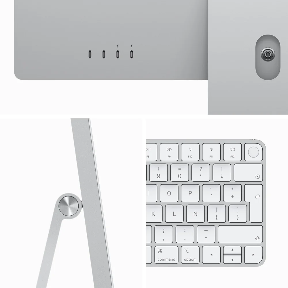 iMac con pantalla Retina 4,5K de 24 pulgadas: Chip M3 de Apple con CPU de 8 núcleos y GPU de 10 núcleos, 512 GB SSD - Plata - Image 3