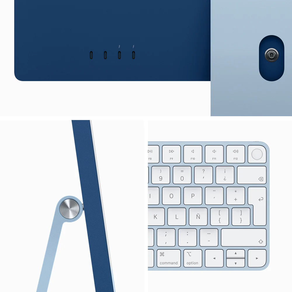 iMac con pantalla Retina 4,5K de 24 pulgadas: Chip M3 de Apple con CPU de 8 núcleos y GPU de 10 núcleos, 256 GB SSD - Azul - Image 3