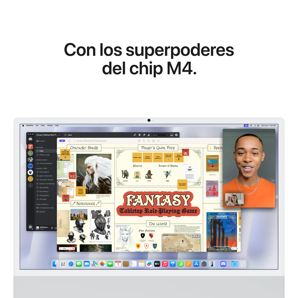 iMac con pantalla Retina 4,5K de 24 pulgadas: Chip M4 de Apple con CPU de 10 núcleos y GPU de 10 núcleos, 512 GB SSD - Plata - Image 6