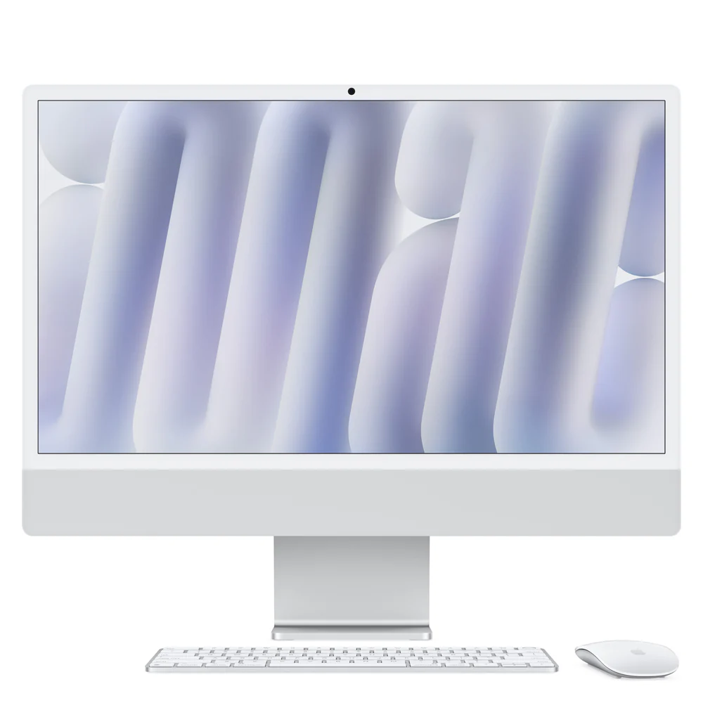 iMac con pantalla Retina 4,5K de 24 pulgadas: Chip M4 de Apple con CPU de 10 núcleos y GPU de 10 núcleos, 256 GB SSD , Vidrio nanotexturizado - Plata