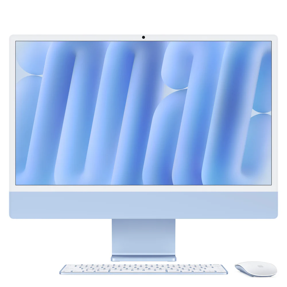 iMac con pantalla Retina 4,5K de 24 pulgadas: Chip M4 de Apple con CPU de 10 núcleos y GPU de 10 núcleos, 256 GB SSD - Azul