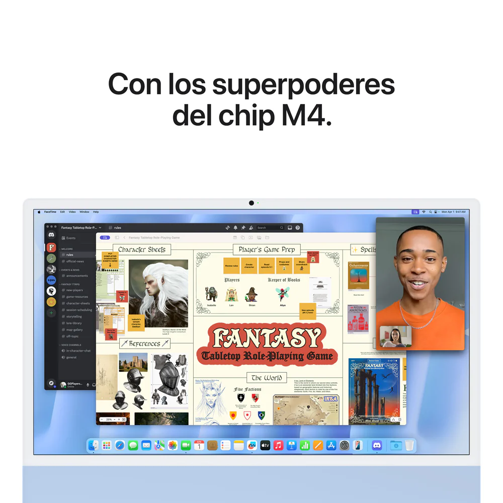iMac con pantalla Retina 4,5K de 24 pulgadas: Chip M4 de Apple con CPU de 10 núcleos y GPU de 10 núcleos, 512 GB SSD - Azul - Image 6