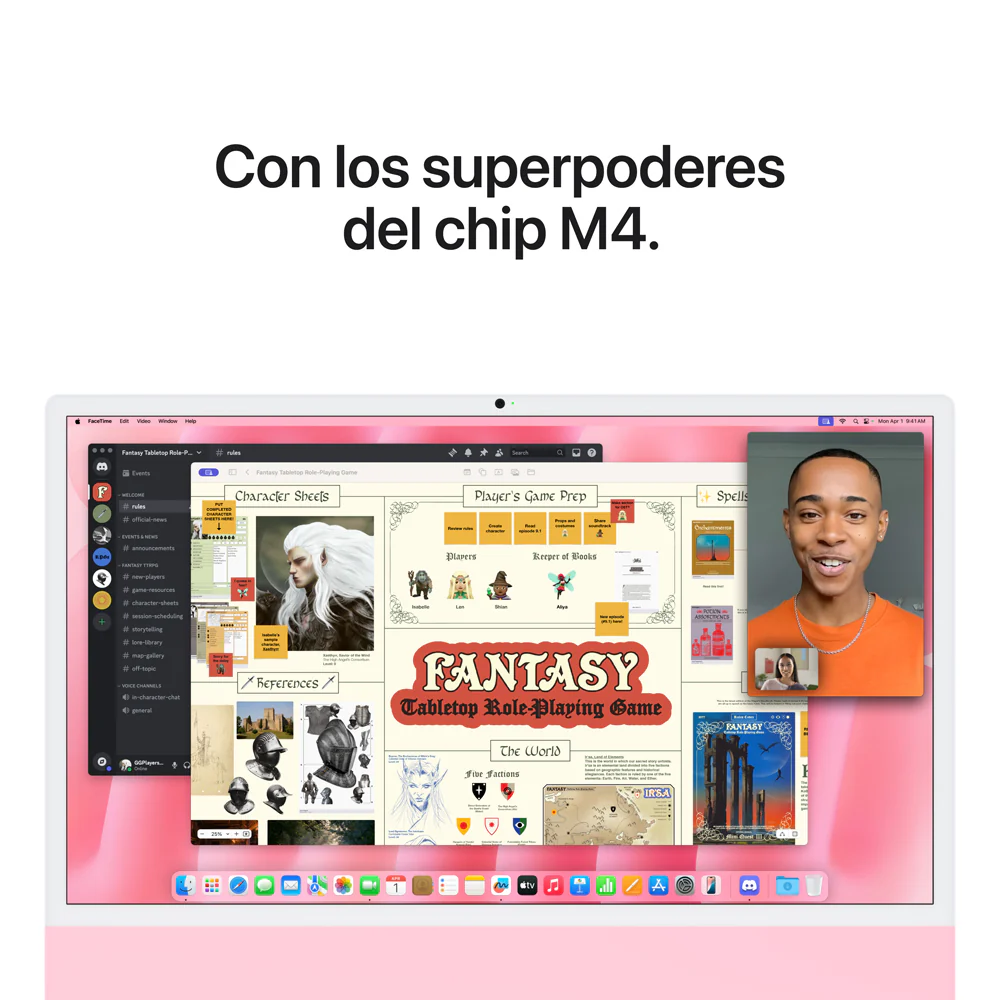 iMac con pantalla Retina 4,5K de 24 pulgadas: Chip M4 de Apple con CPU de 10 núcleos y GPU de 10 núcleos, 256 GB SSD - Rosa - Image 6