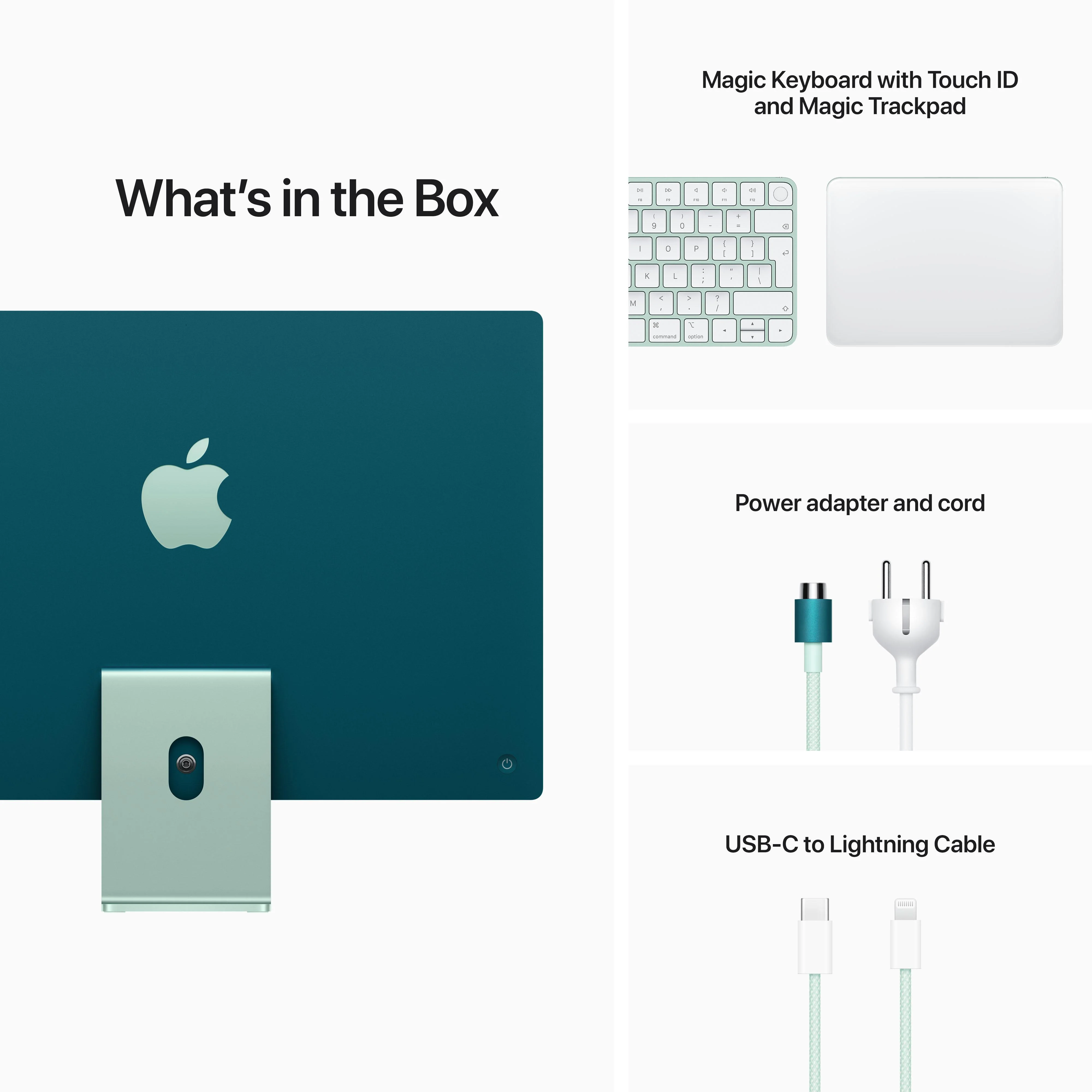 iMac con pantalla Retina 4,5K de 24 pulgadas: Chip M1 de Apple con CPU de ocho núcleos y GPU de ocho núcleos, 512 GB SSD - Verde - Image 10