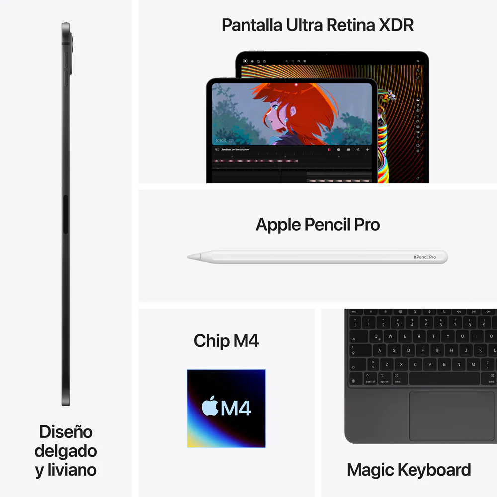 iPad Pro de 13 pulgadas Wi-Fi 1 TB Vidrio nanotexturizado - Negro espacial (M4) - Image 9