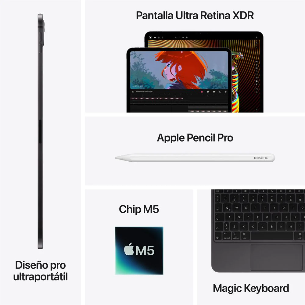 iPad Pro de 13 pulgadas Wi-Fi 256 GB Vidrio estándar - Negro espacial (M5) - Image 8