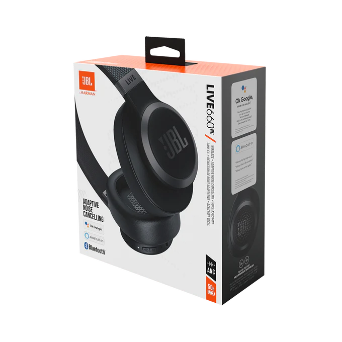 jbl live 660nc headphones over-ear bt noise cancelling black - Image 7