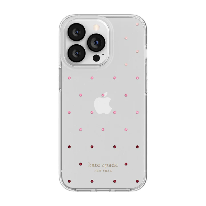 Case Kate Spade NY Para iPhone 13 Pro- Pin Dot Ombre/Rosa/Transparente - Image 2