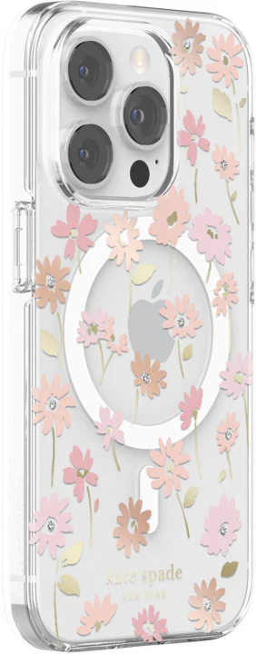 Case Kate Spade NY HD MagSafe Para iPhone 14 Pro – Flores/transparente - Image 3