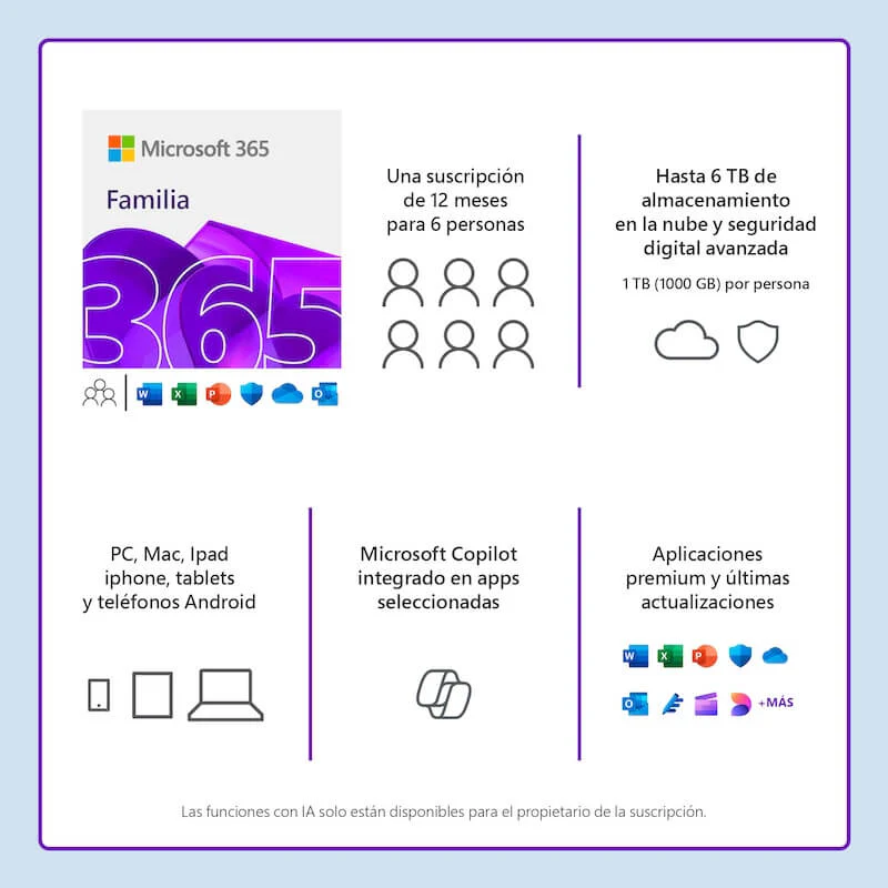 MICROSOFT 365 FAMILIA | SUSCRIPCIÓN 12 MESES | 6 USUARIOS - Image 2