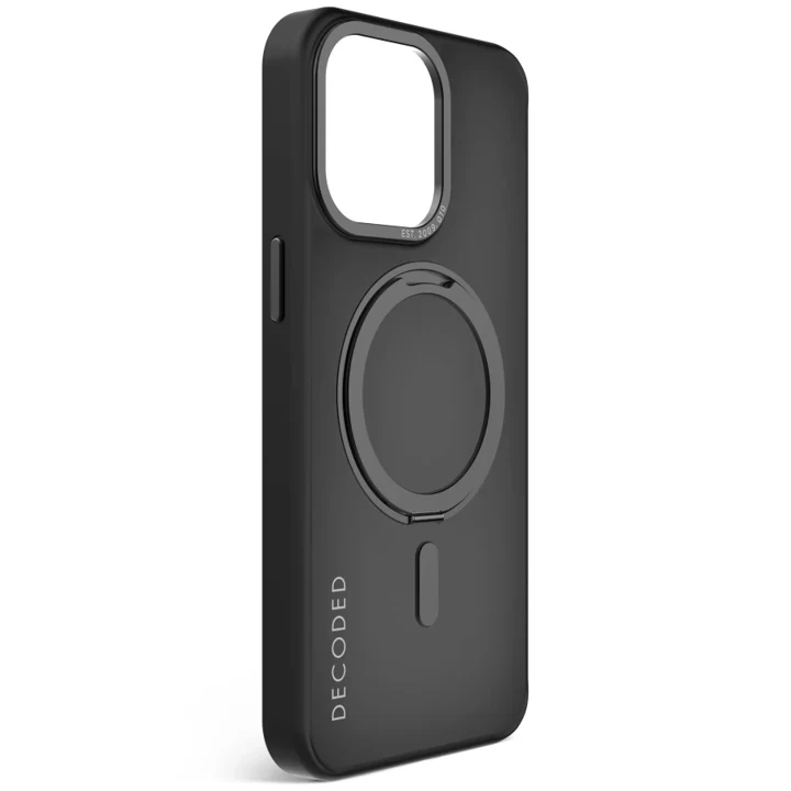 Case de soporte de lazo transparente de plastico reciclado para iPhone 15 Pro -  Negro Esmerilado - Image 3