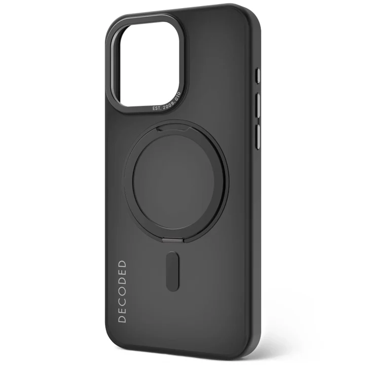 Case de soporte de lazo transparente de plastico reciclado para iPhone 15 Pro Max  -  Negro Esmerilado - Image 2