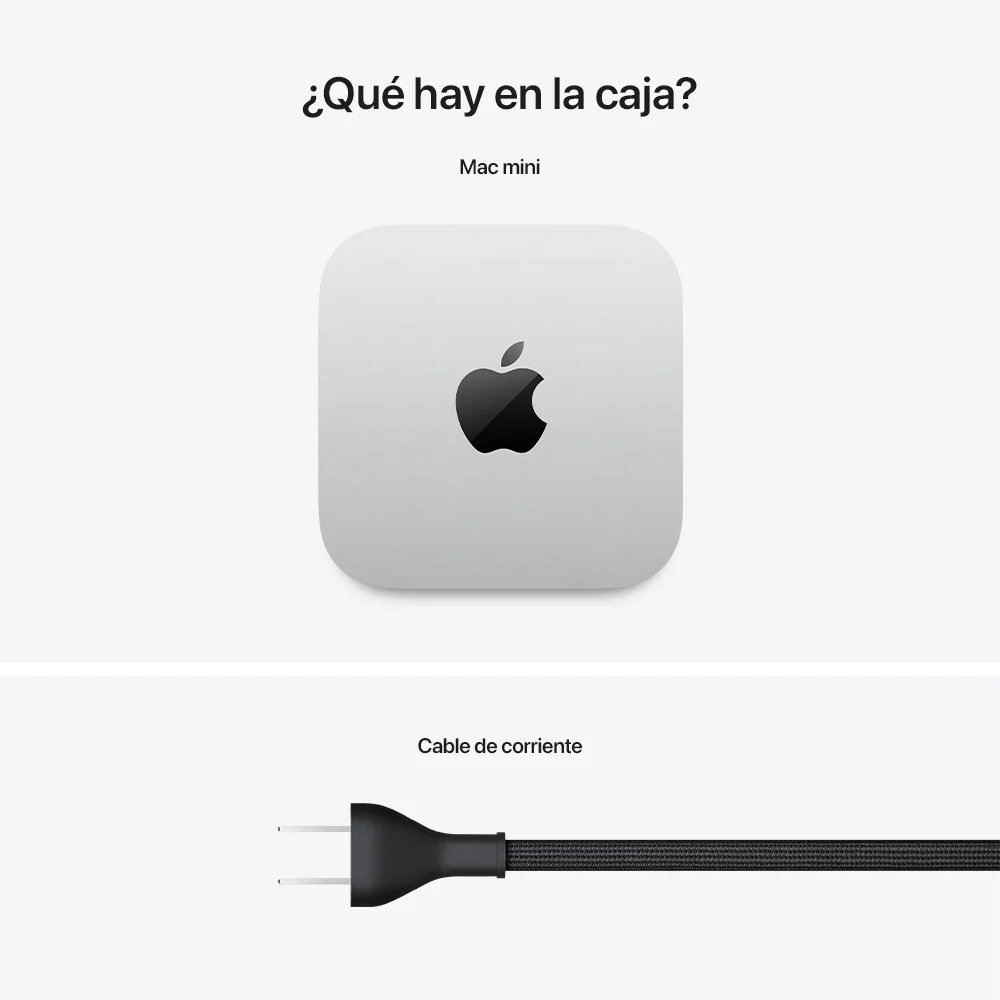 Mac mini: Chip M4 de Apple con CPU de 10 núcleos y GPU de 10 núcleos, 512 GB SSD - Plata - Image 8