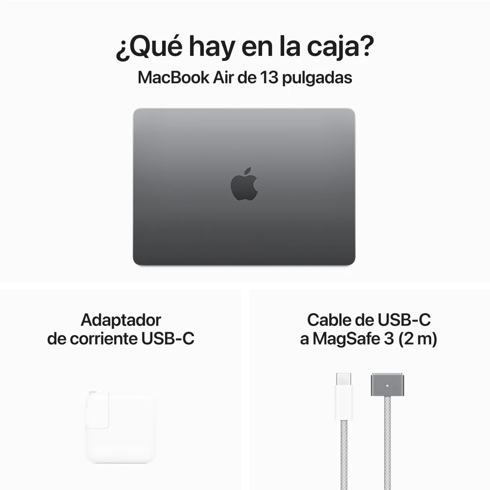 MacBook Air de 13 pulgadas: Chip M3 de Apple con CPU de 8 núcleos y GPU de 8 núcleos, 256 GB SSD - Gris espacial - Image 9