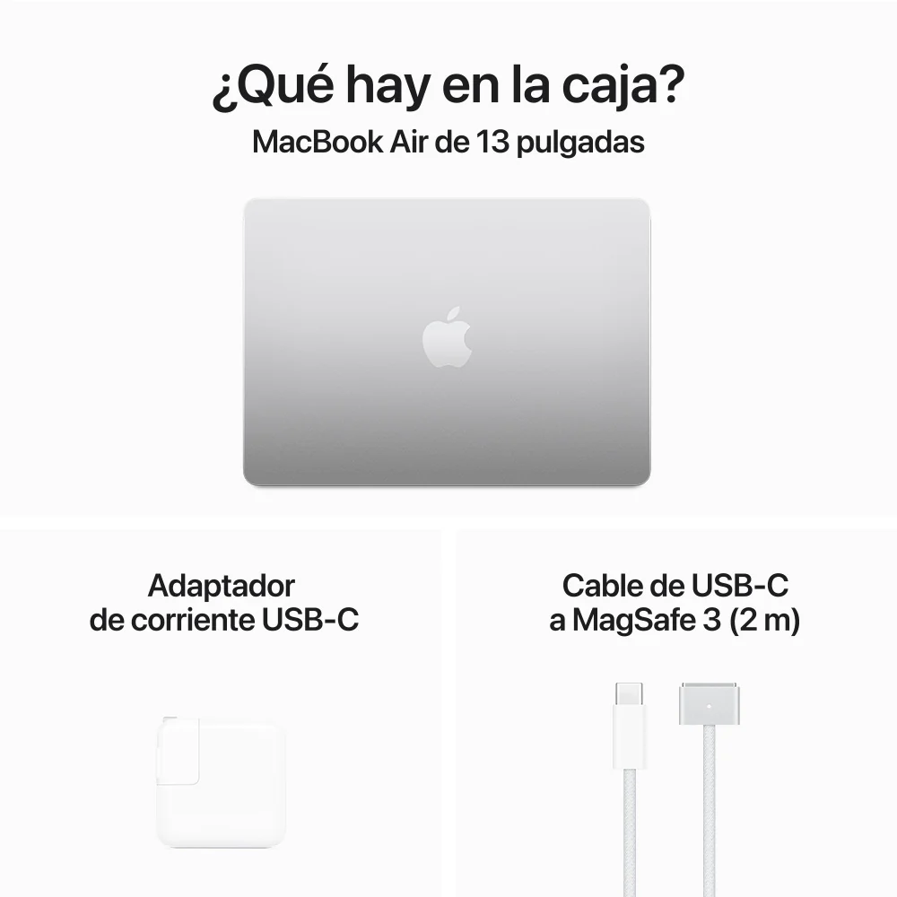 MacBook Air de 13 pulgadas: Chip M3 de Apple con CPU de 8 núcleos y GPU de 10 núcleos, 512 GB SSD - Plata - Image 9