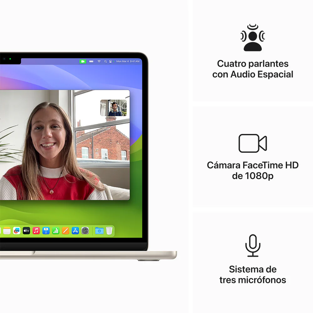 MacBook Air de 13 pulgadas: Chip M3 de Apple con CPU de 8 núcleos y GPU de 10 núcleos, 512 GB SSD - Blanco estrella - Image 6
