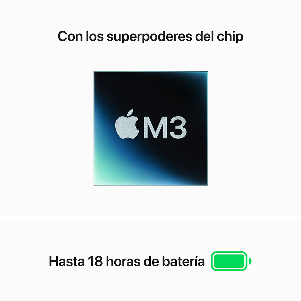 MacBook Air de 13 pulgadas: Chip M3 de Apple con CPU de 8 núcleos y GPU de 10 núcleos, 512 GB SSD - Azul medianoche - Image 4