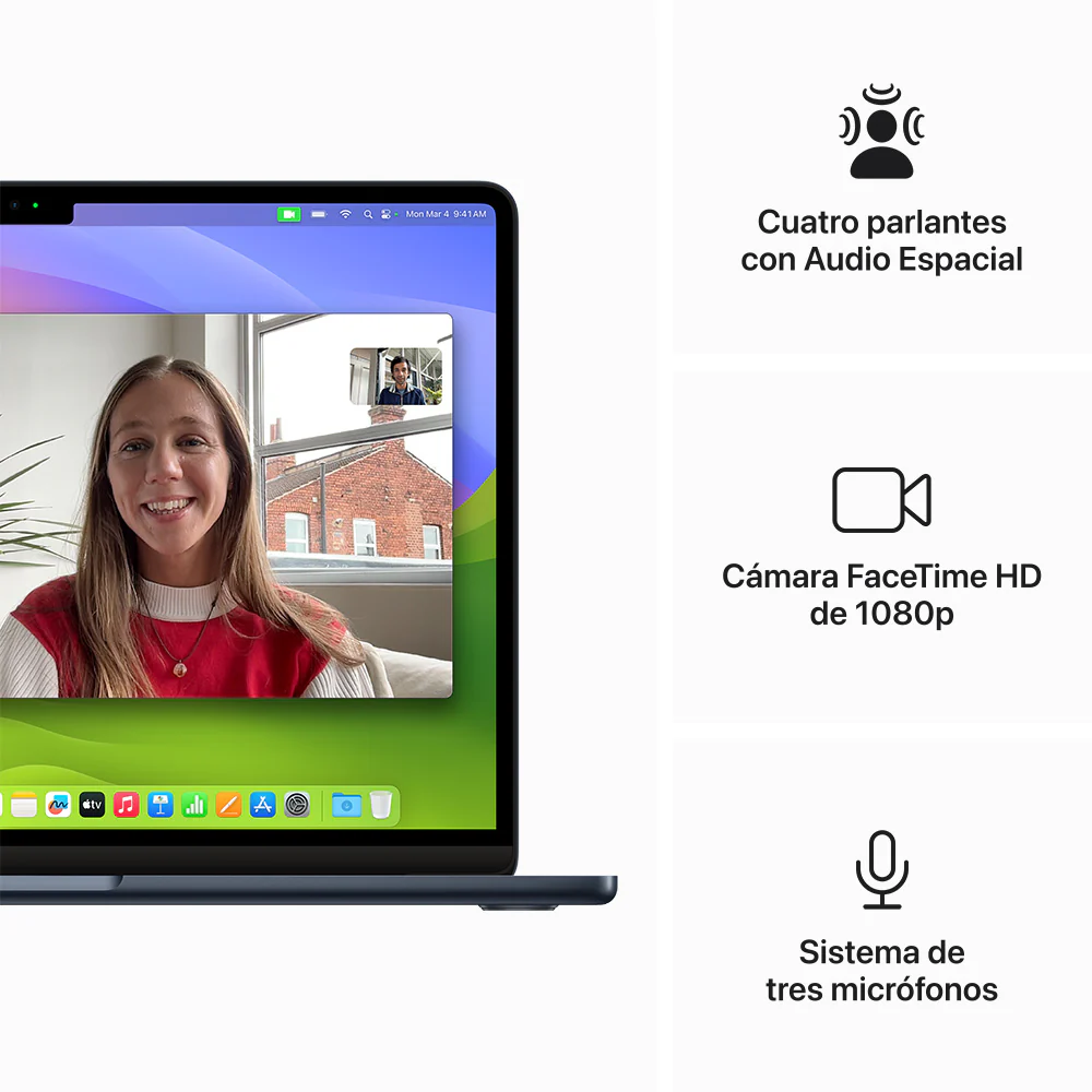 MacBook Air de 13 pulgadas: Chip M3 de Apple con CPU de 8 núcleos y GPU de 10 núcleos, 512 GB SSD - Azul medianoche - Image 6