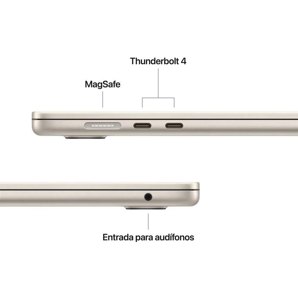 MacBook Air de 15 pulgadas: Chip M5 de Apple con CPU de 10 núcleos y GPU de 10 núcleos, 512 GB SSD - Blanco estrella - Image 6