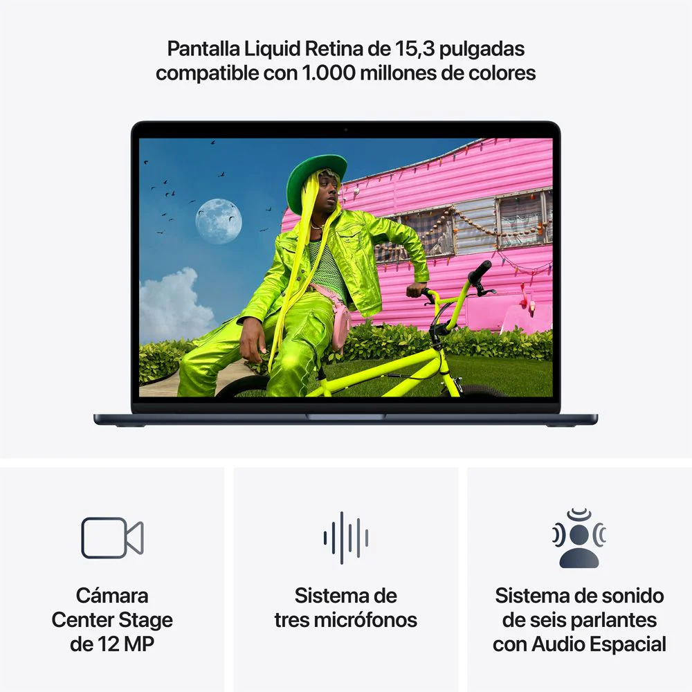 MacBook Air de 15 pulgadas: Chip M5 de Apple con CPU de 10 núcleos y GPU de 10 núcleos, 1 TB SSD - Azul medianoche - Image 5