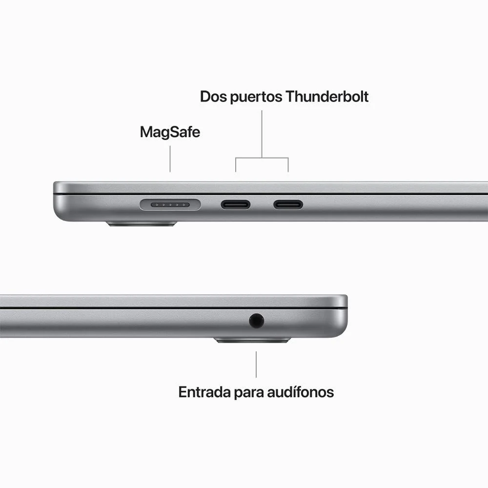 MacBook Air de 15 pulgadas: Chip M2 de Apple con CPU de ocho núcleos y GPU de diez núcleos, 512 GB SSD - Gris espacial - Image 9