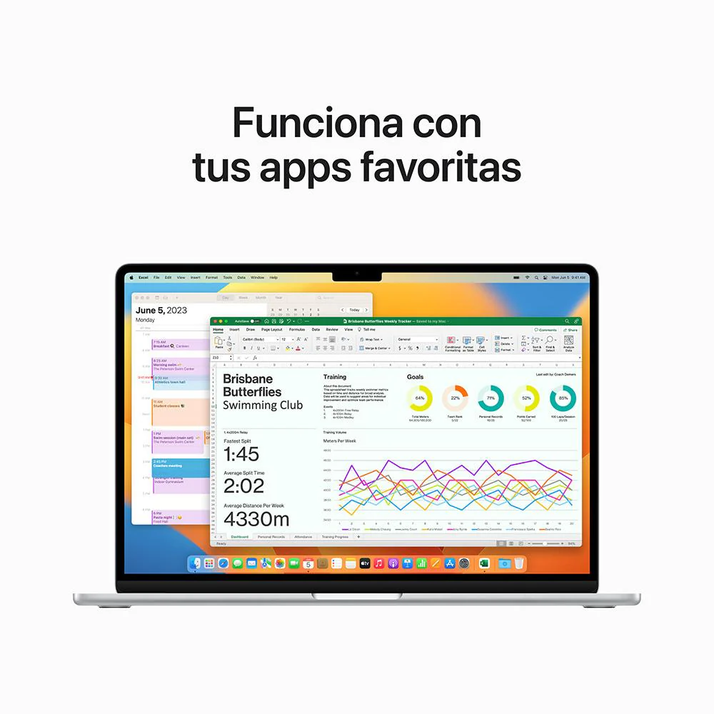 MacBook Air de 15 pulgadas: Chip M2 de Apple con CPU de ocho núcleos y GPU de diez núcleos, 512 GB SSD - Plata - Image 7