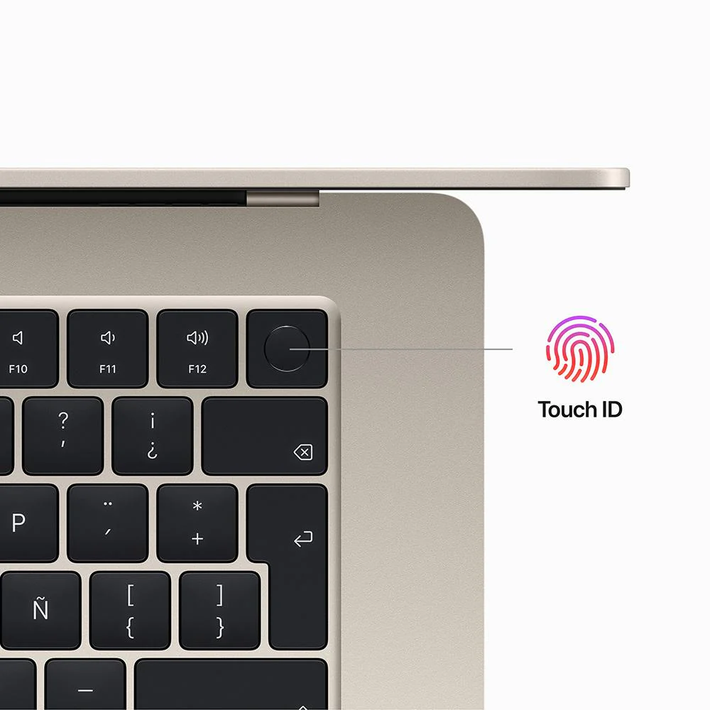 MacBook Air de 15 pulgadas: Chip M2 de Apple con CPU de ocho núcleos y GPU de diez núcleos, 512 GB SSD - Blanco estrella - Image 8