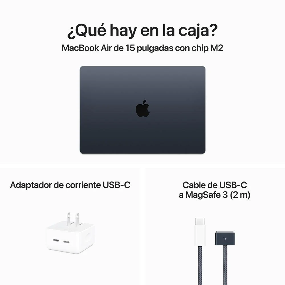 MacBook Air de 15 pulgadas: Chip M2 de Apple con CPU de ocho núcleos y GPU de diez núcleos, 256 GB SSD - Azul medianoche - Image 12