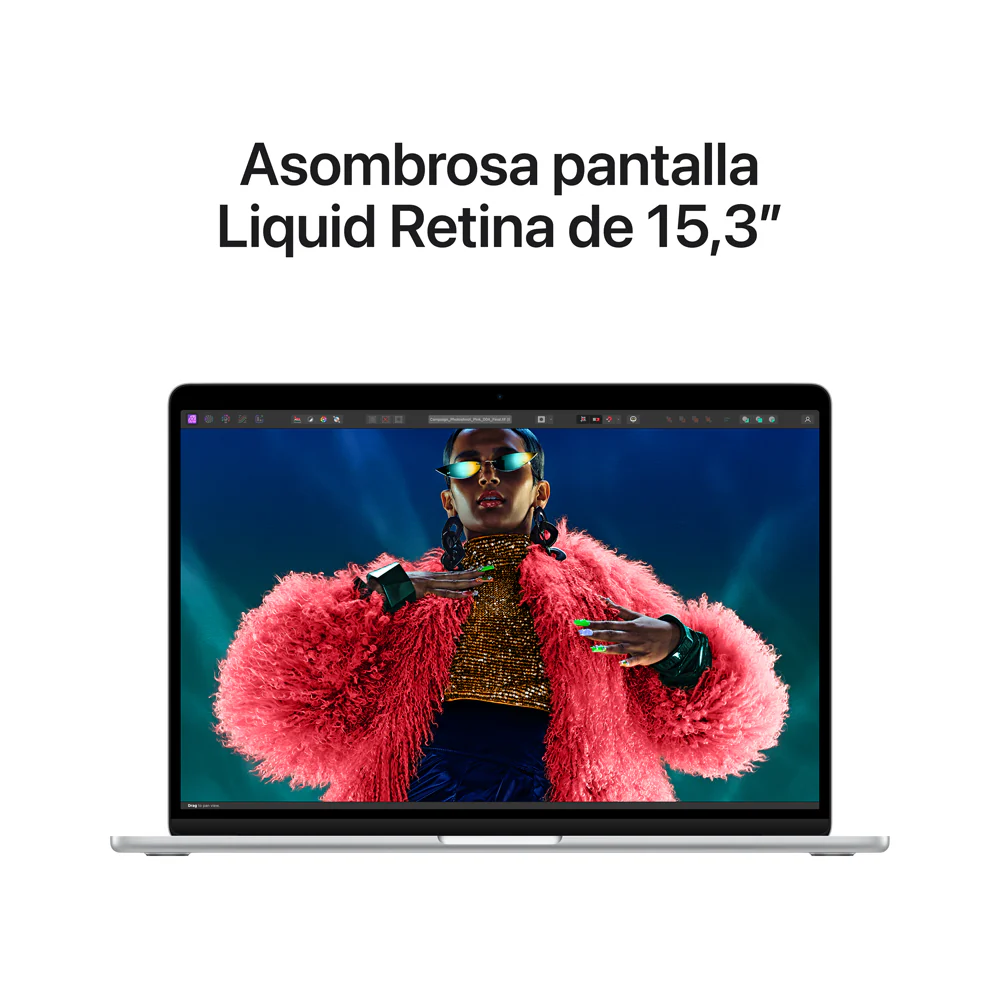 MacBook Air de 15 pulgadas: Chip M3 de Apple con CPU de 8 núcleos y GPU de 10 núcleos, 256 GB SSD - Plata - Image 5