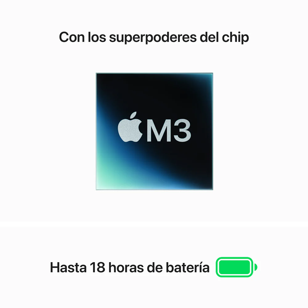 MacBook Air de 15 pulgadas: Chip M3 de Apple con CPU de 8 núcleos y GPU de 10 núcleos, 256 GB SSD - Azul medianoche - Image 4