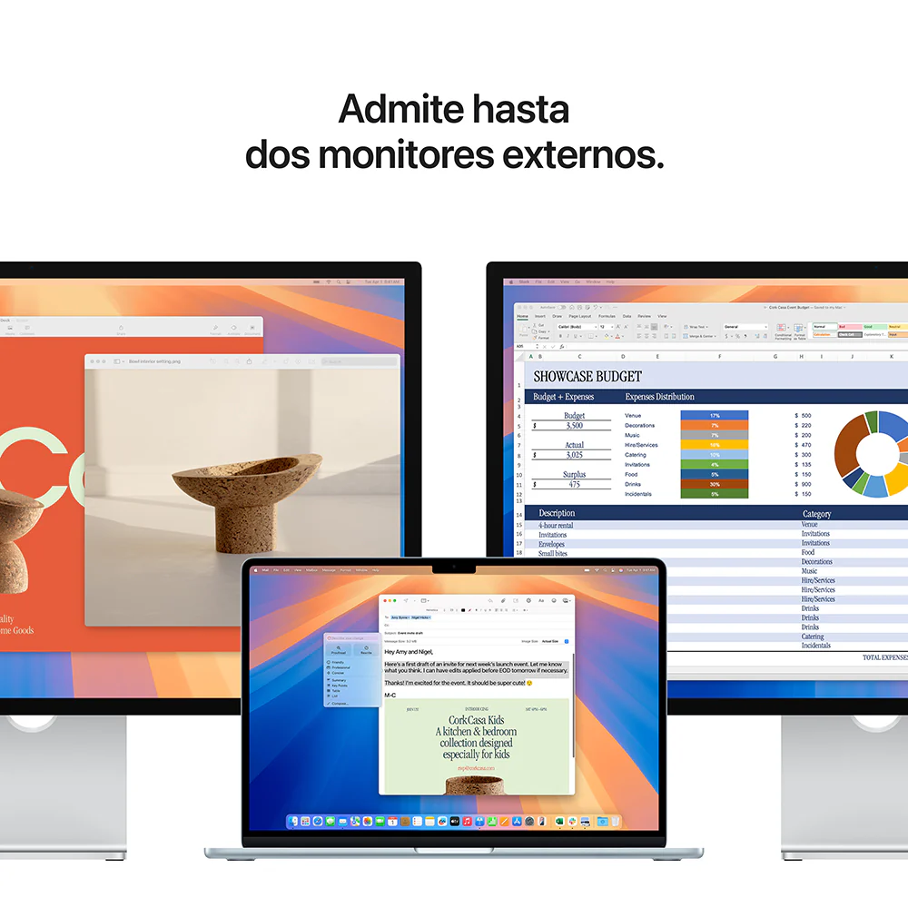 MacBook Air de 15 pulgadas: Chip M4 de Apple con CPU de 10 núcleos y GPU de 10 núcleos, 256 GB SSD - Plata - Image 9