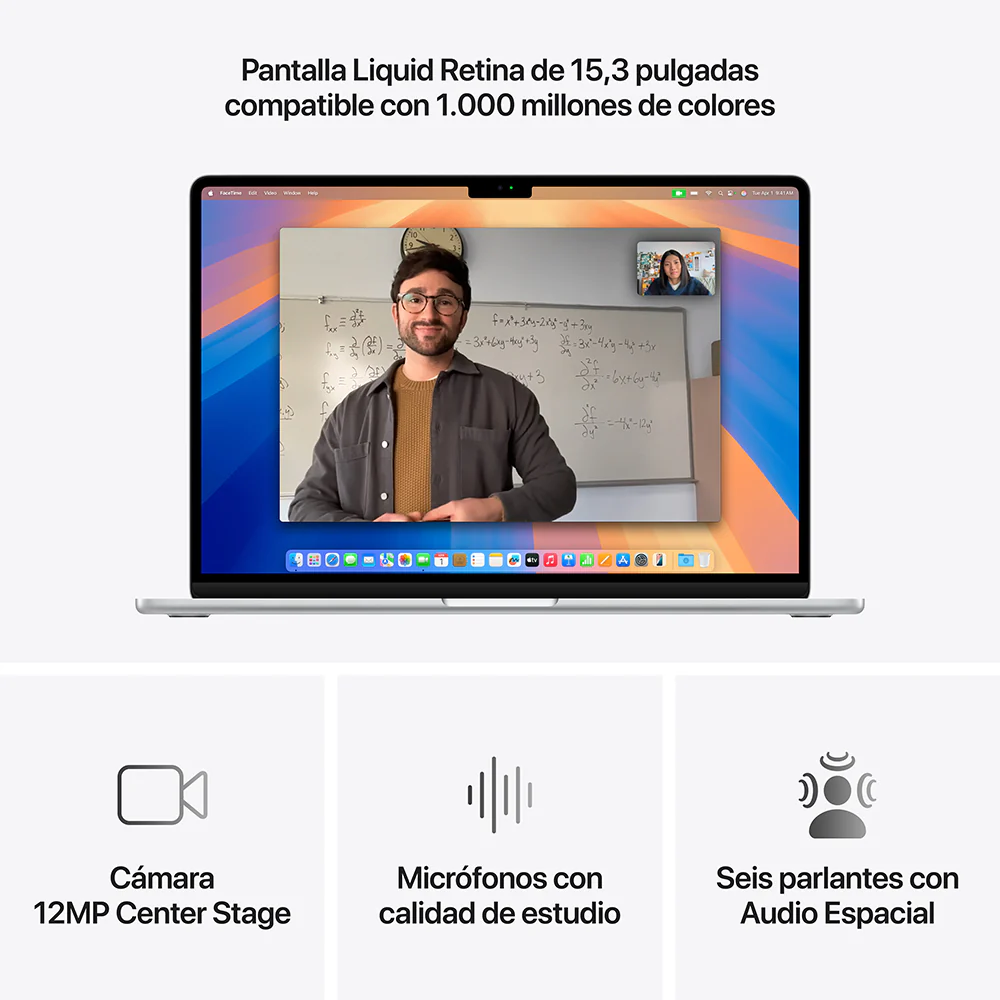 MacBook Air de 15 pulgadas: Chip M4 de Apple con CPU de 10 núcleos y GPU de 10 núcleos, 512 GB SSD - Plata - Image 5