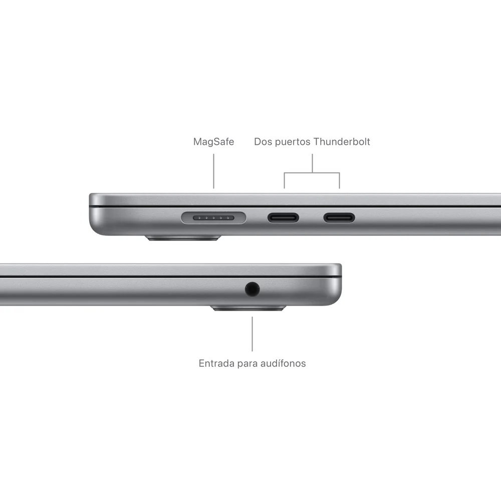 MacBook Air de 15 pulgadas: Chip M3 de Apple con CPU de 8 núcleos y GPU de 10 núcleos, 512 GB SSD - Gris espacial - Image 7