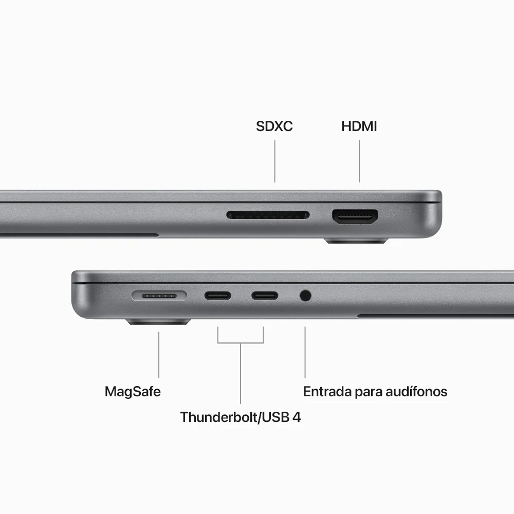 MacBook Pro de 14 pulgadas: Chip M3 de Apple con CPU de 8 núcleos y GPU de 10 núcleos, 512 GB SSD - Gris espacial - Image 6