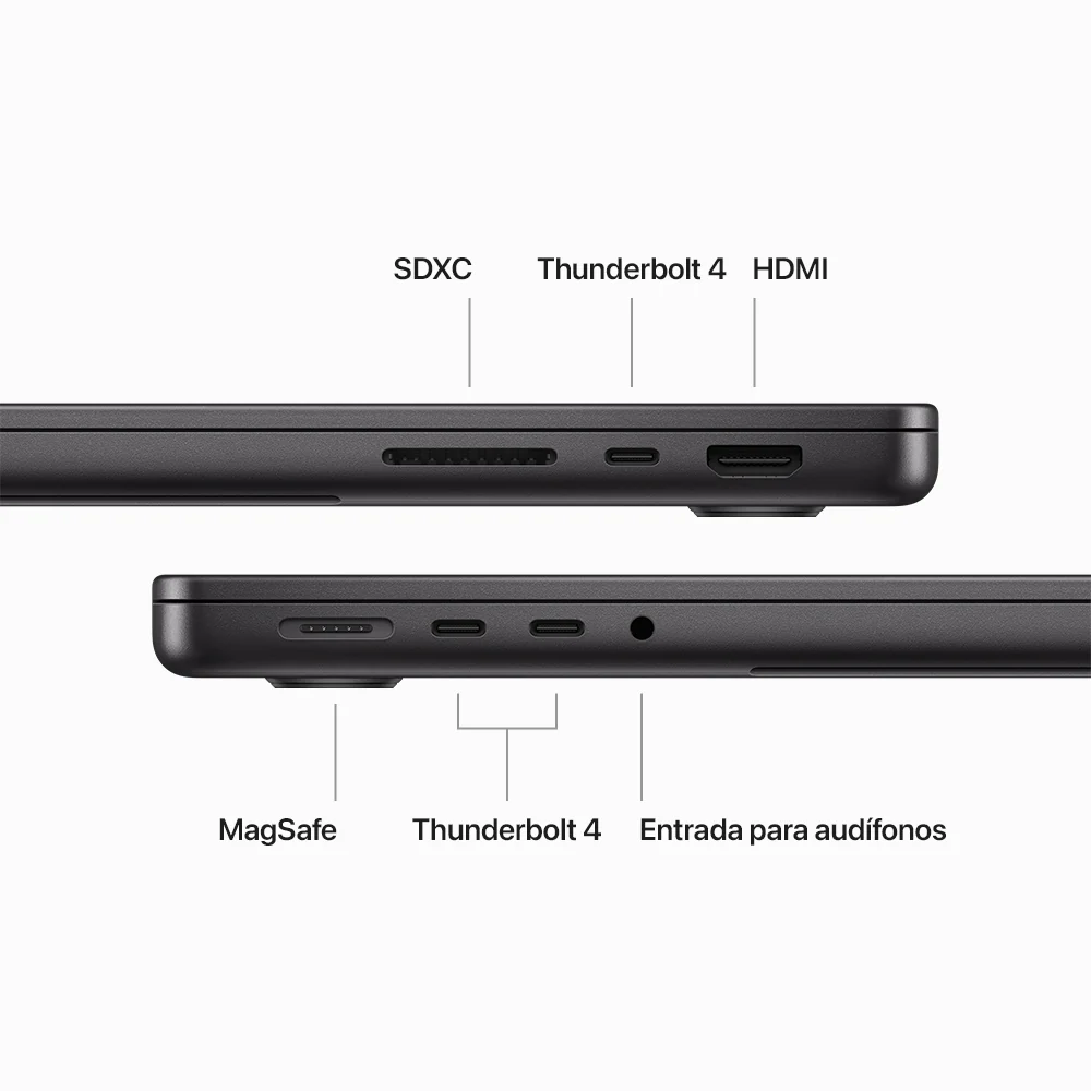 MacBook Pro de 14 pulgadas: Chip M3 Pro de Apple con CPU de 12 núcleos y GPU de 18 núcleos, 1 TB SSD - Negro espacial - Image 6
