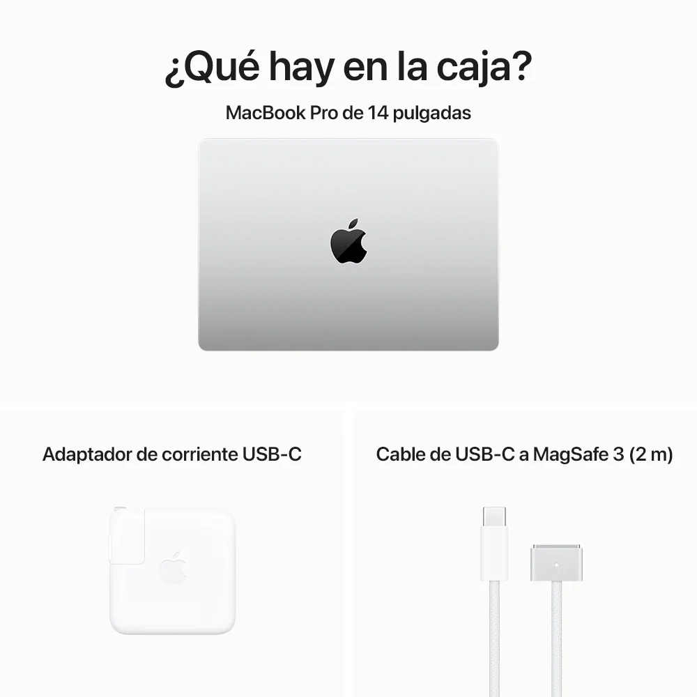 MacBook Pro de 14 pulgadas: Chip M3 Pro de Apple con CPU de 11 núcleos y GPU de 14 núcleos, 512 GB SSD - Plata - Image 10