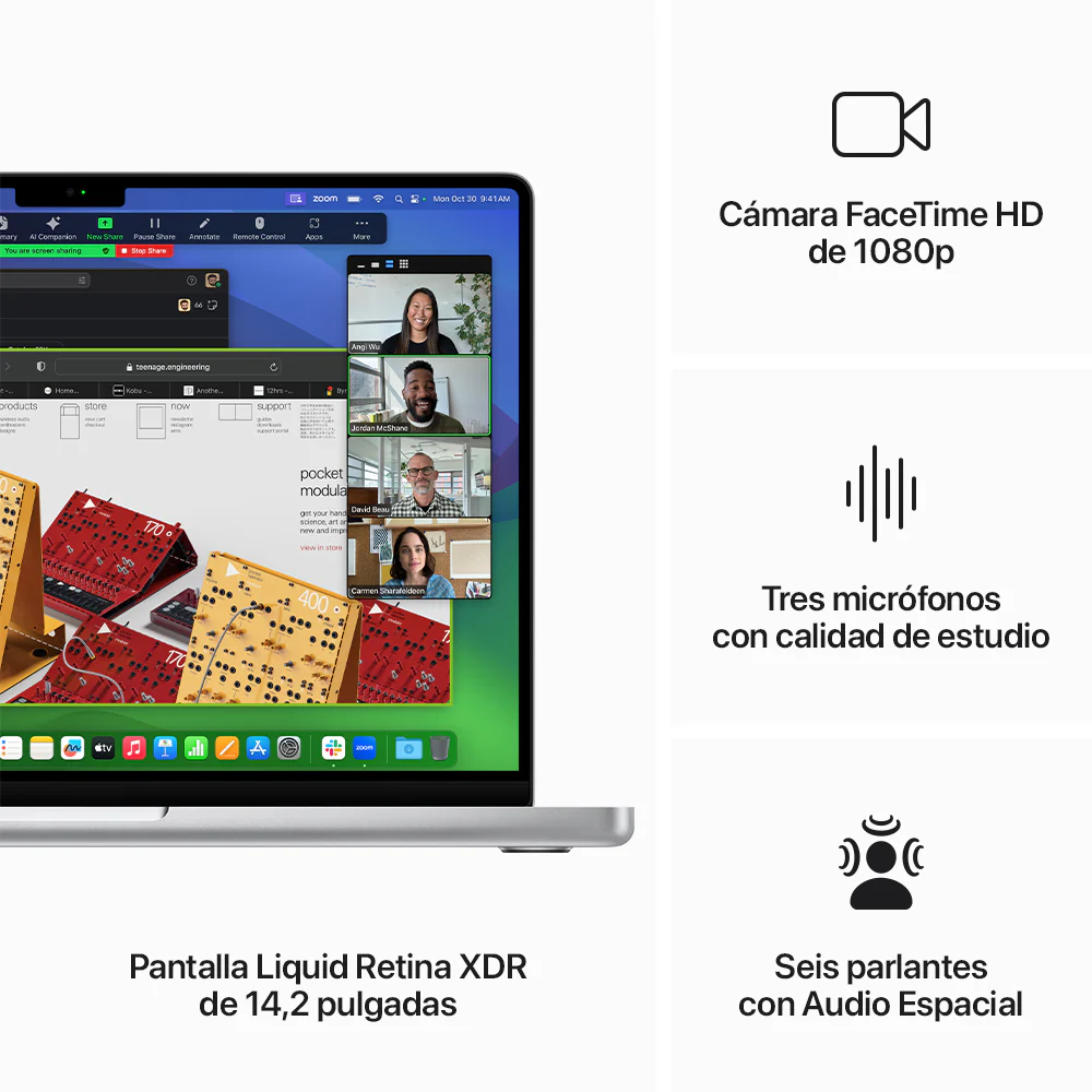 MacBook Pro de 14 pulgadas: Chip M3 Pro de Apple con CPU de 11 núcleos y GPU de 14 núcleos, 512 GB SSD - Plata - Image 5