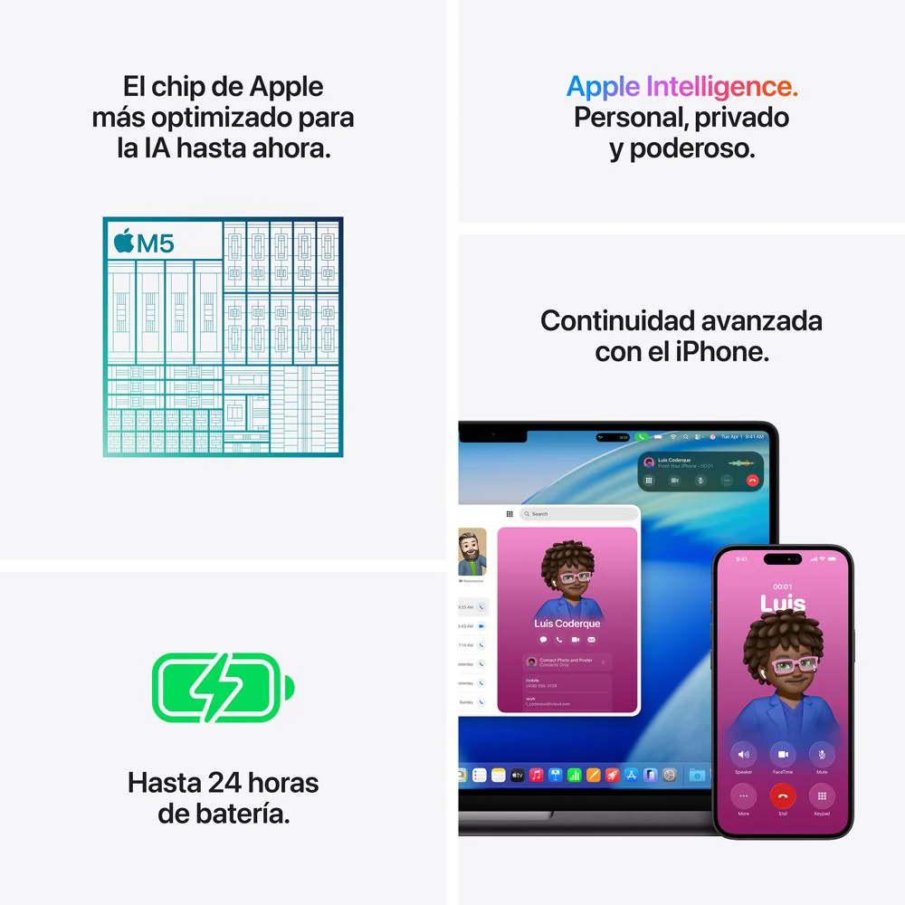 MacBook Pro de 14 pulgadas: Chip M5 de Apple con CPU de 10 núcleos y GPU de 10 núcleos, 512 GB SSD - Plata - Image 8