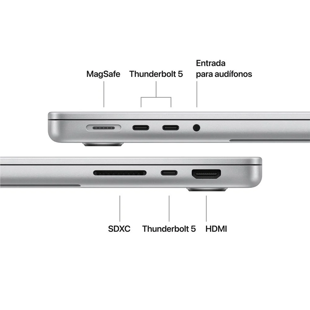 MacBook Pro de 14 pulgadas: Chip M5 Pro de Apple con CPU de 15 núcleos y GPU de 16 núcleos, 2 TB SSD - Plata - Image 7