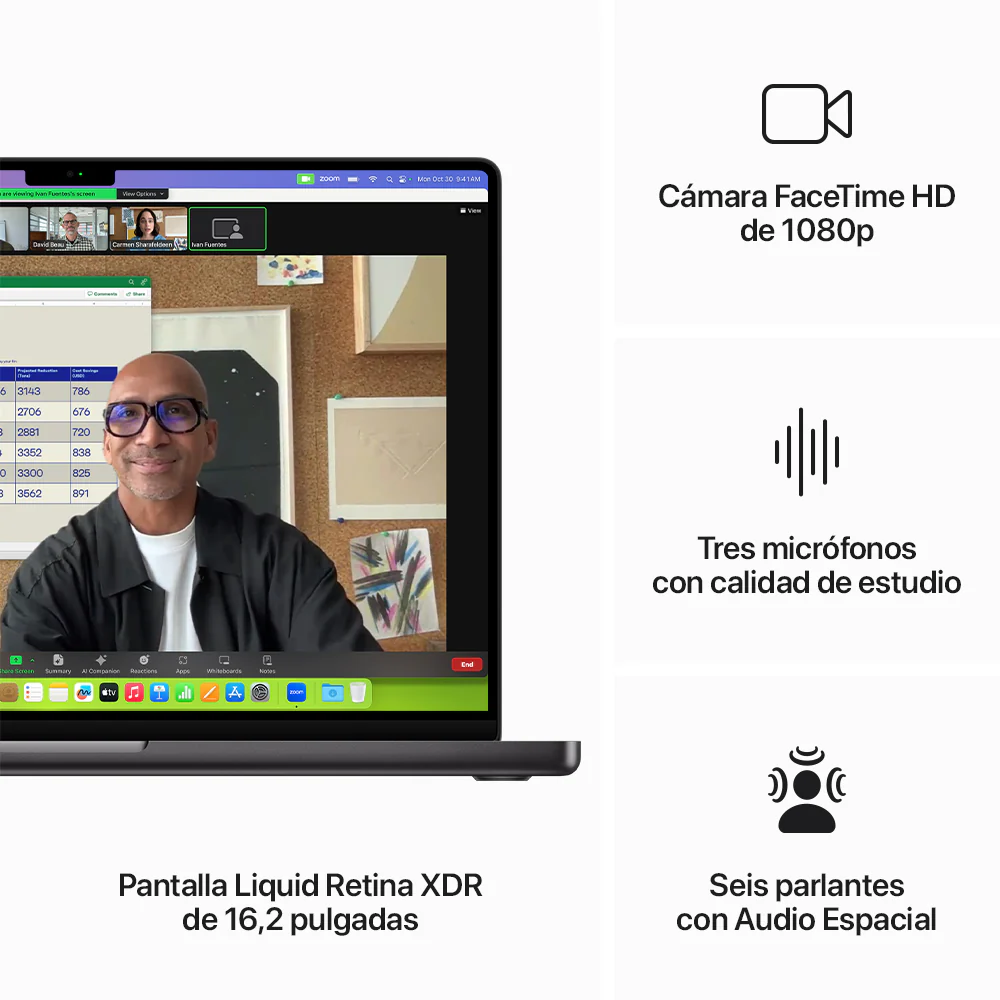 MacBook Pro de 16 pulgadas: Chip M3 Max de Apple con CPU de 14 núcleos y GPU de 30 núcleos, 1 TB SSD - Negro espacial - Image 5
