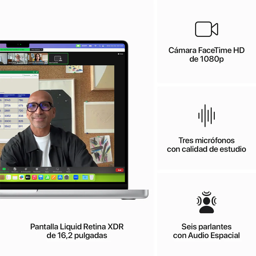 MacBook Pro de 16 pulgadas: Chip M3 Pro de Apple con CPU de 12 núcleos y GPU de 18 núcleos, 512 GB SSD - Plata - Image 5