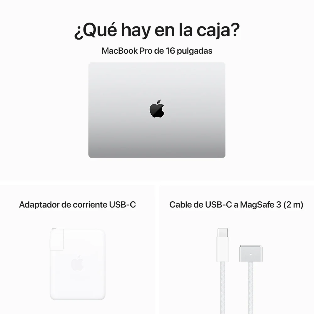 MacBook Pro de 16 pulgadas: Chip M3 Pro de Apple con CPU de 12 núcleos y GPU de 18 núcleos, 512 GB SSD - Plata - Image 10