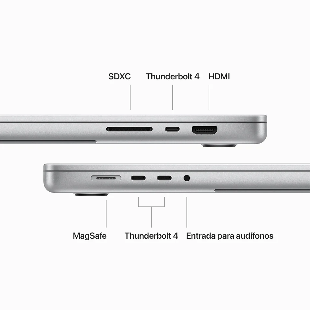 MacBook Pro de 16 pulgadas: Chip M3 Pro de Apple con CPU de 12 núcleos y GPU de 18 núcleos, 512 GB SSD - Plata - Image 6