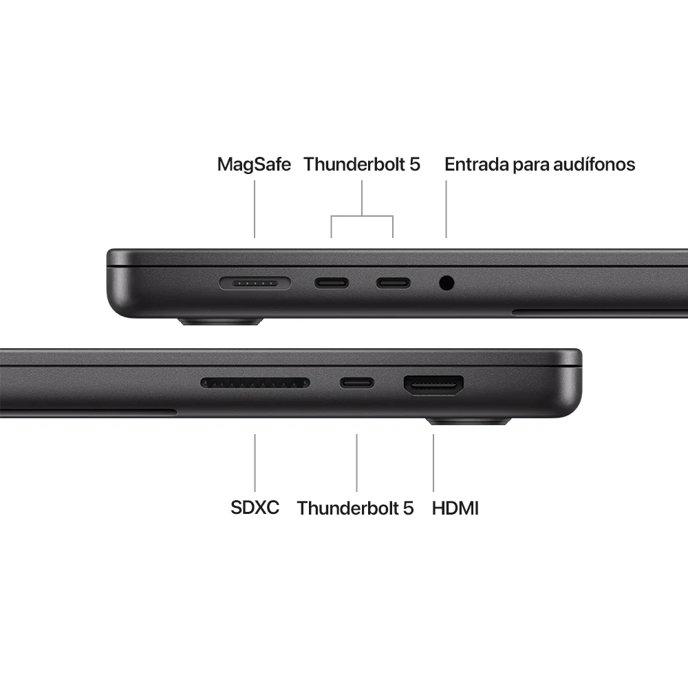 MacBook Pro de 16 pulgadas: Chip M4 Max de Apple con CPU de 14 núcleos y GPU de 32 núcleos, 1 TB SSD - Negro espacial - Image 7