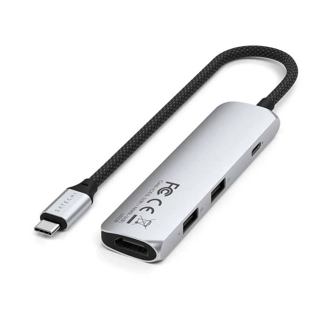 MULTIPUERTO SATECHI USB-C 4 EN 1 4K SILVER - Image 3